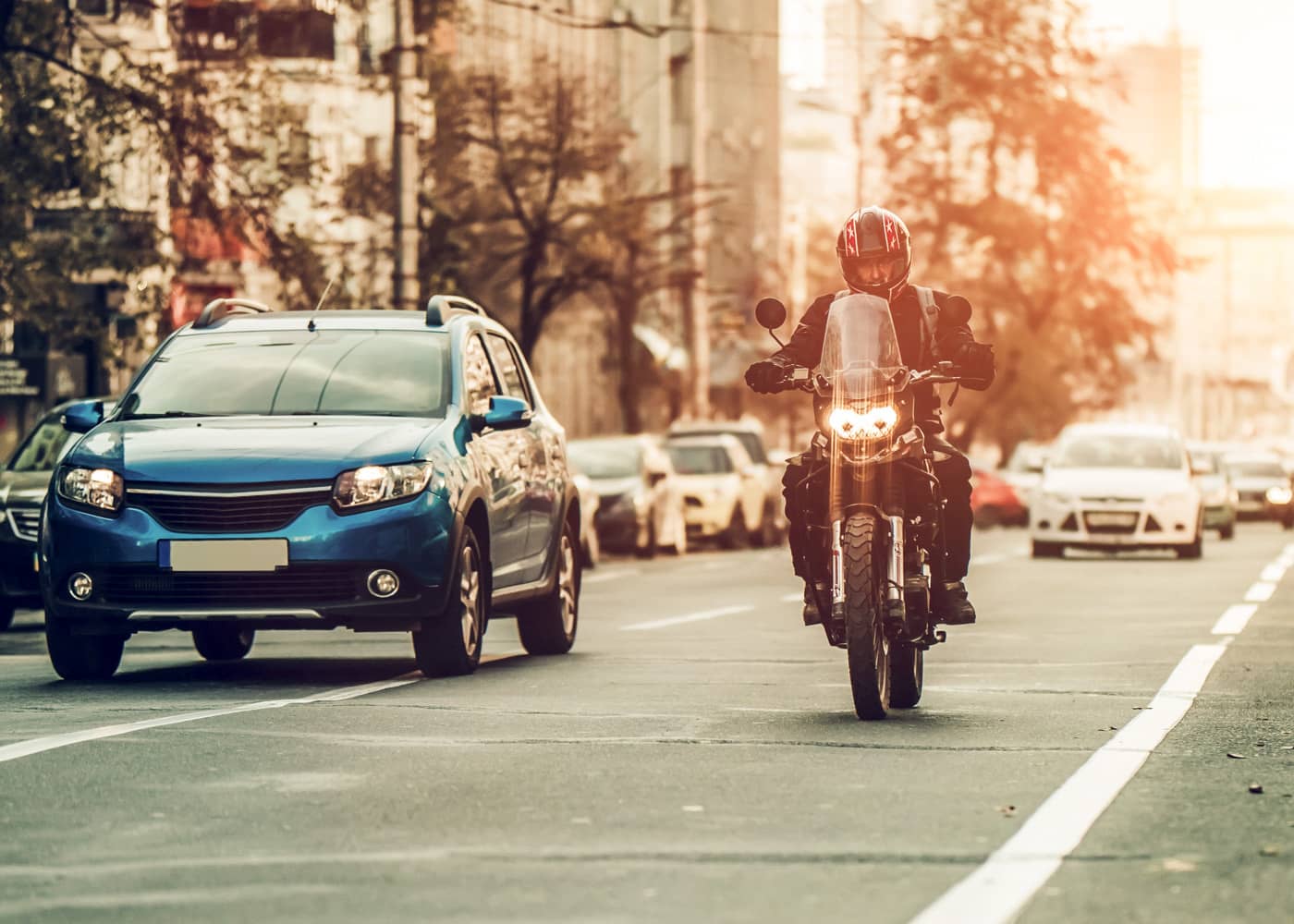 motorfiets in de stad