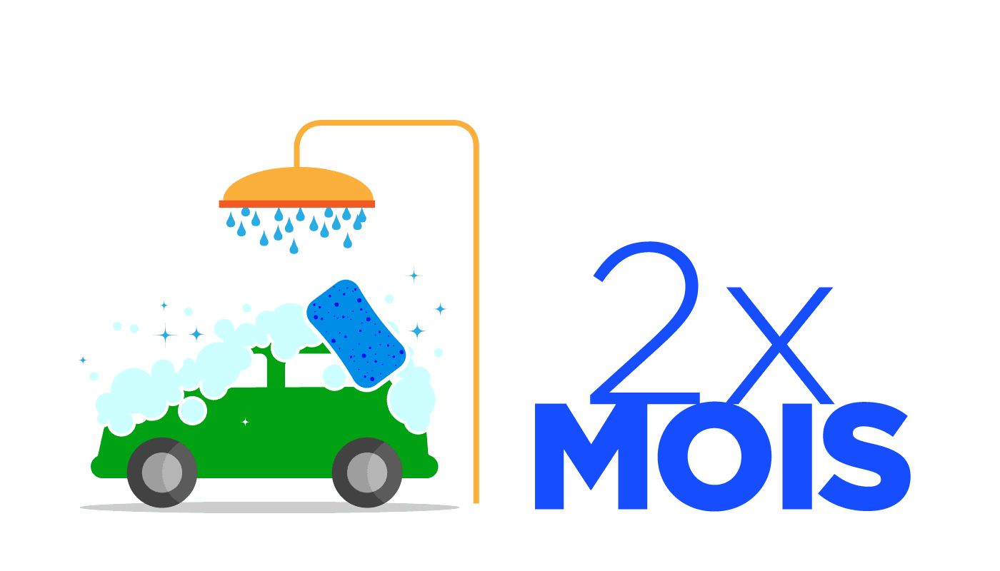 laver voiture quelle fréquence 2x par mois