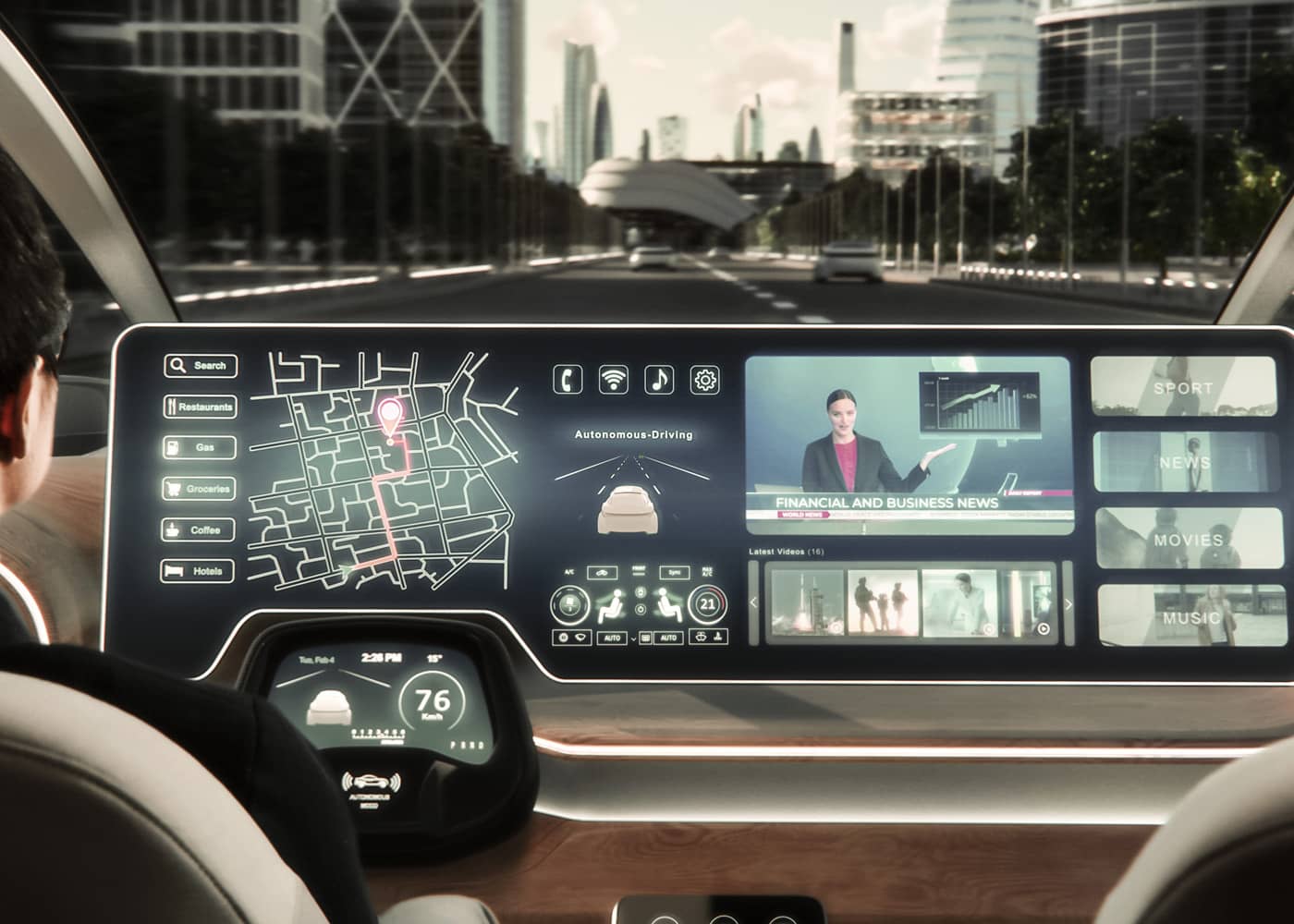 dashboard geconnecteerde auto toekomst